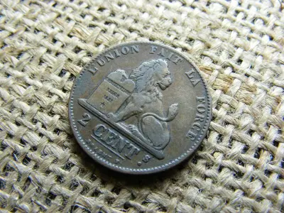 Belgium 2 centes érme, 1864
