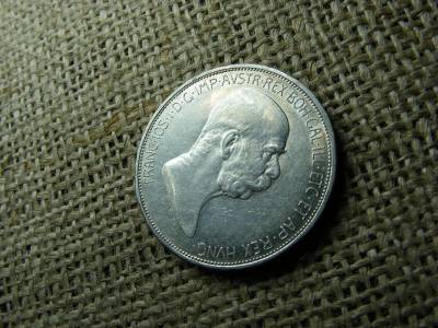 Ezüst 5 korona érme, 1908, Corona