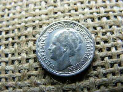Hollandia ezüst 10 cent, 1937