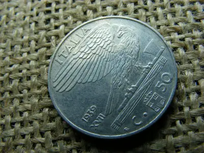 Olaszország 50 Centesimi, 1939, Victor Emmanuel