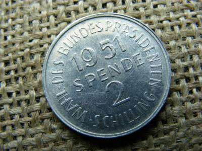 2 Schilling Zseton, 1951, Theodor Körner
