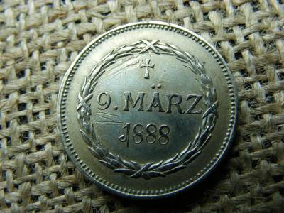 Németország, 1888, Kaiser Wilhelm posztumusz érme