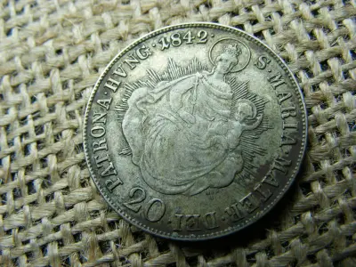 Ferdinánd ezüst 20 krajcár, 1842 B