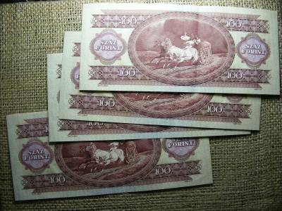 100 forintos bankjegy, 1968, kis aláírás, sorszámkövető