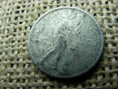 Románia, 1 leu, 1910, ezüst