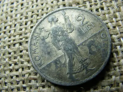Románia, 2 lei, 1910, ezüst