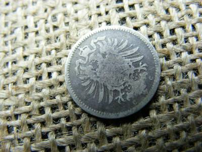 Németország, 20 pfennig, 1874 C, ezüst