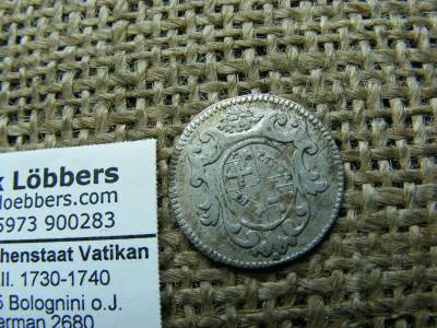 Vatikán, 5 bolognini, 1730-1740, ezüst
