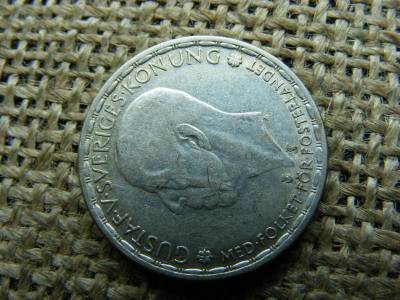 Svédország, 1 korona, 1946, ezüst