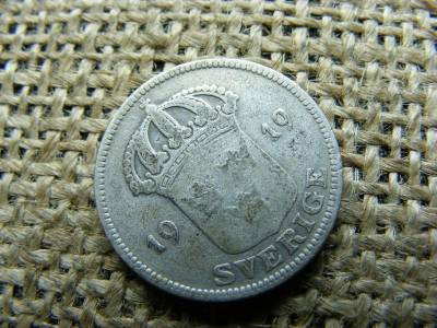 Svédország, 50 öre, 1919, ezüst