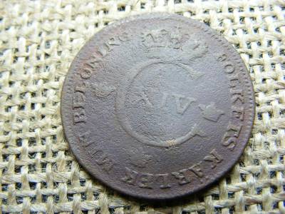 Svédország, 1/2 skilling, 1821, XIV Károly Johan