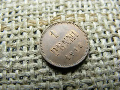 Finnország 1 penni, 1916