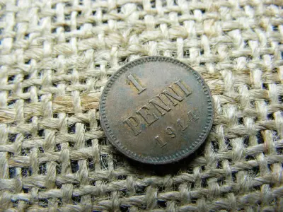 Finnország 1 penni, 1914