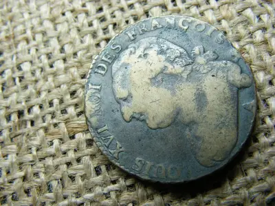 Franciaország 12 Deniers, 1792, Louis XVI FRANÇOIS