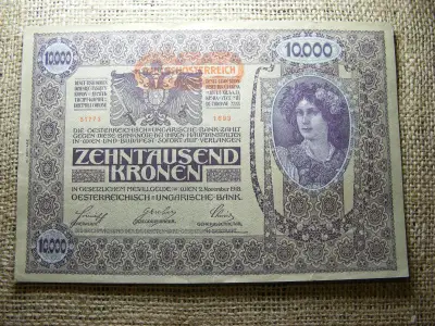 10000 korona bankjegy, 1918, DÖ II. kiadás