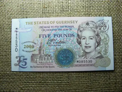 Guernsey 5 font, 2000, millennium, UNC
