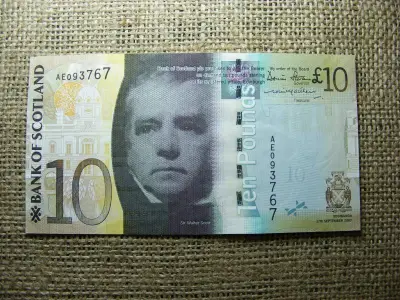 Skócia 10 fontos bankjegy, 2007, VF+ (A2)