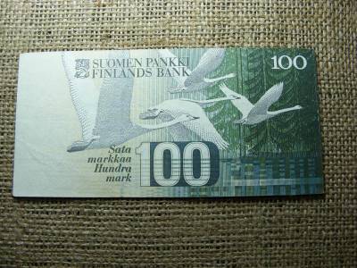 Finnország 100 márka, 1986, Markkaa, VF, (A2)