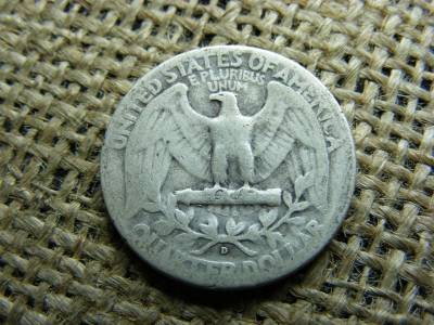 USA 1/4 dollár, 1943 D, ezüst quarter dollar
