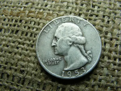 USA 1/4 dollár, 1953 D, quarter dollar