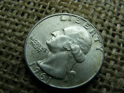 USA 1/4 dollár, 1961 D, Washington Quarter