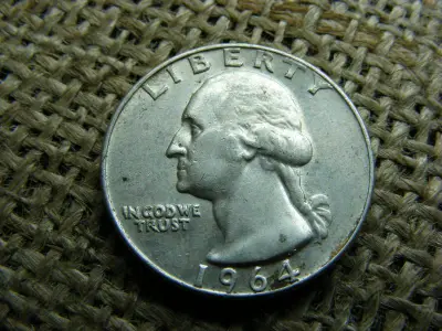 USA 1/4 dollár, 1964 D, ezüst quarter dollar
