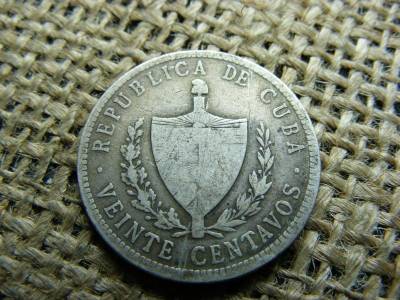 Kuba, 20 centavos, 1915, ezüst