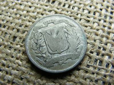 Dominika, 5 centavos, 1944, ezüst