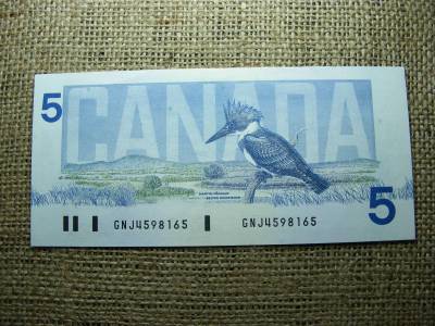 Kanada 5 dollár, 1986, EF+, (A1)