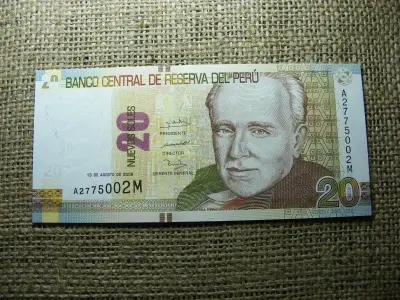 Peru 20 sol, 2009, UNC, (A1)