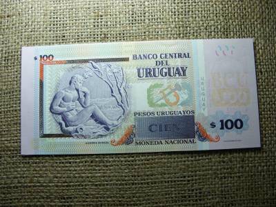 Uruguay 100 peso, 2015, UNC, (A1)
