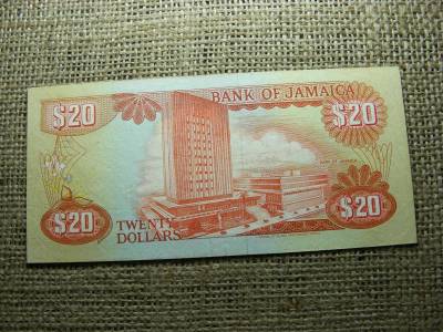 Jamaica 20 dollár, 1986, VF+, ritkább