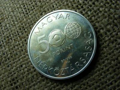 Ezüst 500 forintos érme, 1986, BU