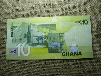 Ghána 10 cedi, 2015, UNC, (A5)