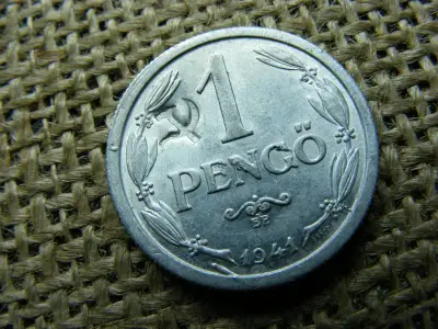 1 pengő, 1941, sarló-kalapács beütés