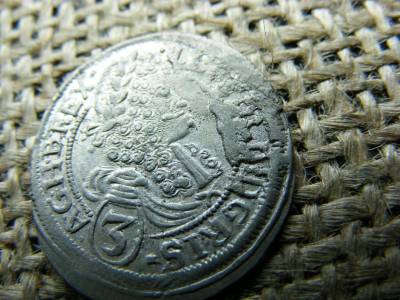 Lipót, 3 krajcár, 1695, ezüst, CH