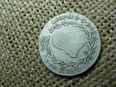 II. Lipót ezüst 20 krajcár, 1792 B, ritka