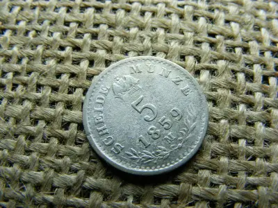 Ezüst 5 krajcár, 1859 M, Ferenc József