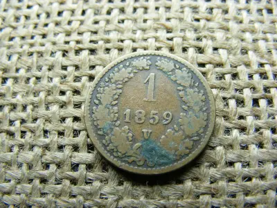 1 Krajcár 1859 V, Ferenc József-kori érme