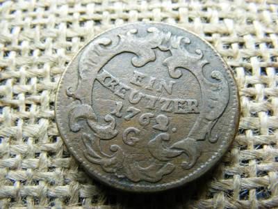 1 krajcár, 1762, G