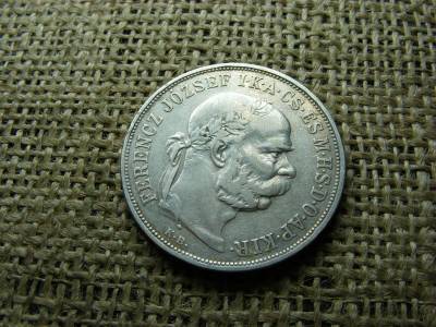 Ezüst 5 korona, 1900, KB