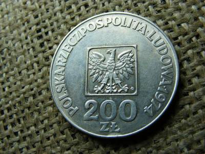 Ezüst 200 Zloty, 1974, Lengyelország