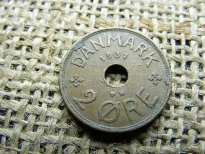 Dánia 2 öre érme, 1937