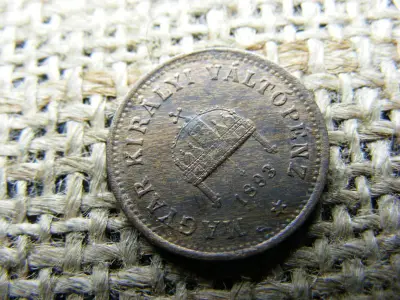 1 fillér 1893 KB, korona pénzrendszer