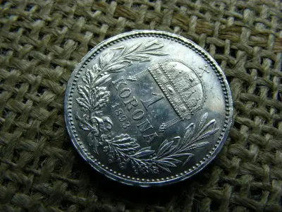 Ezüst 1 korona, 1893 KB, extra