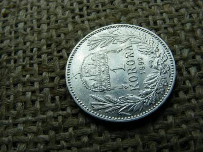 Ezüst 1 korona, 1896 KB, extra