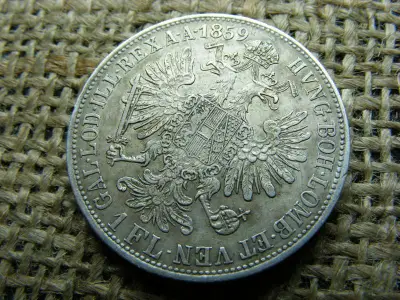 Ezüst 1 forintos érme, 1859, B bélyeg