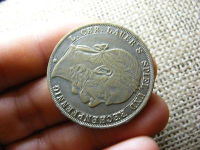 Spiel Marke zseton Rechenpfennig, 1890 körül, ritka