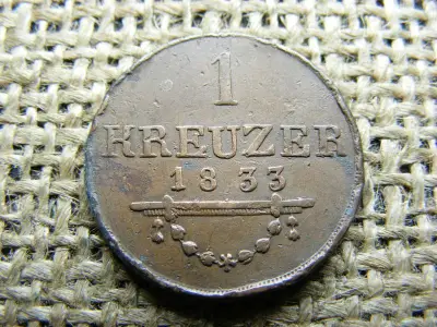 1 Krajcár 1833, Szász-Meiningeni Hercegség, Bernhard II