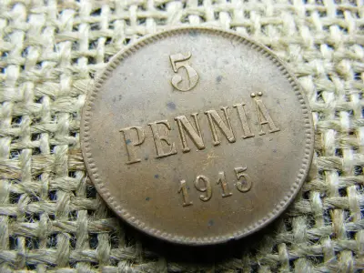 Finn 5 pennia, 1915